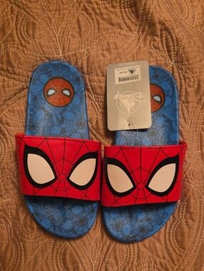 Disney Spider-Man Red and Blue Kids Slide Sandals